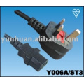 BS certificated Power cord and cable